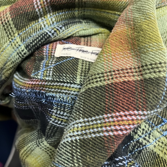New NWOT Free People Izzy Cargo Flannel Shirt - Picture 12 of 13